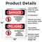 Signmission No Trespassing Authorized Only Bilingual Danger Sign, Aluminum, 10in W x 14in L, 2PK OS-2PACK-DS-A-1014-VS-1495 - alternate 8